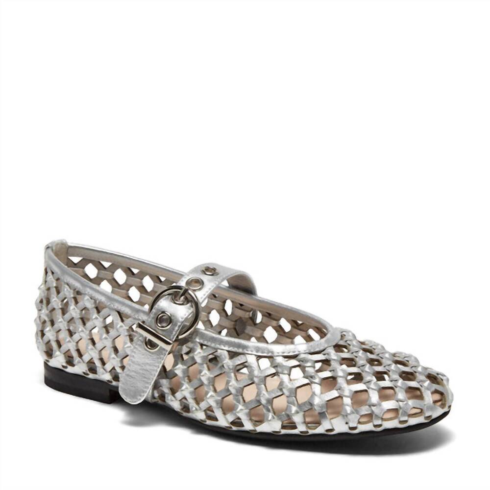 NEW SILENT D women's blessie flat shoes in silver